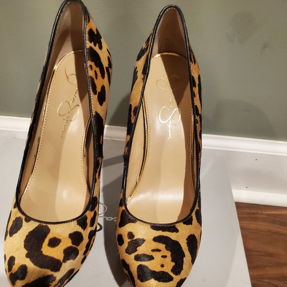 Jessica Simpson Jasmint Leopard Print Heels
